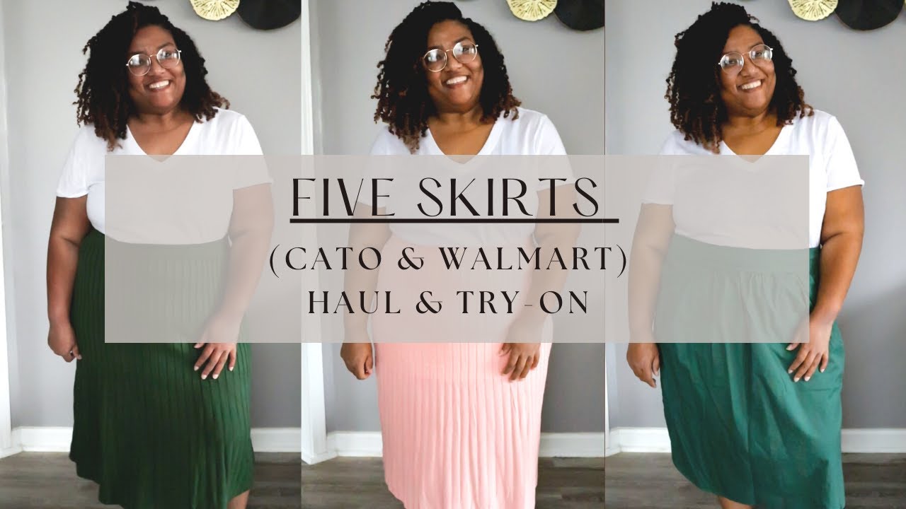 Plus Size Haul & Try-On for Five Skirts from Cato & Walmart