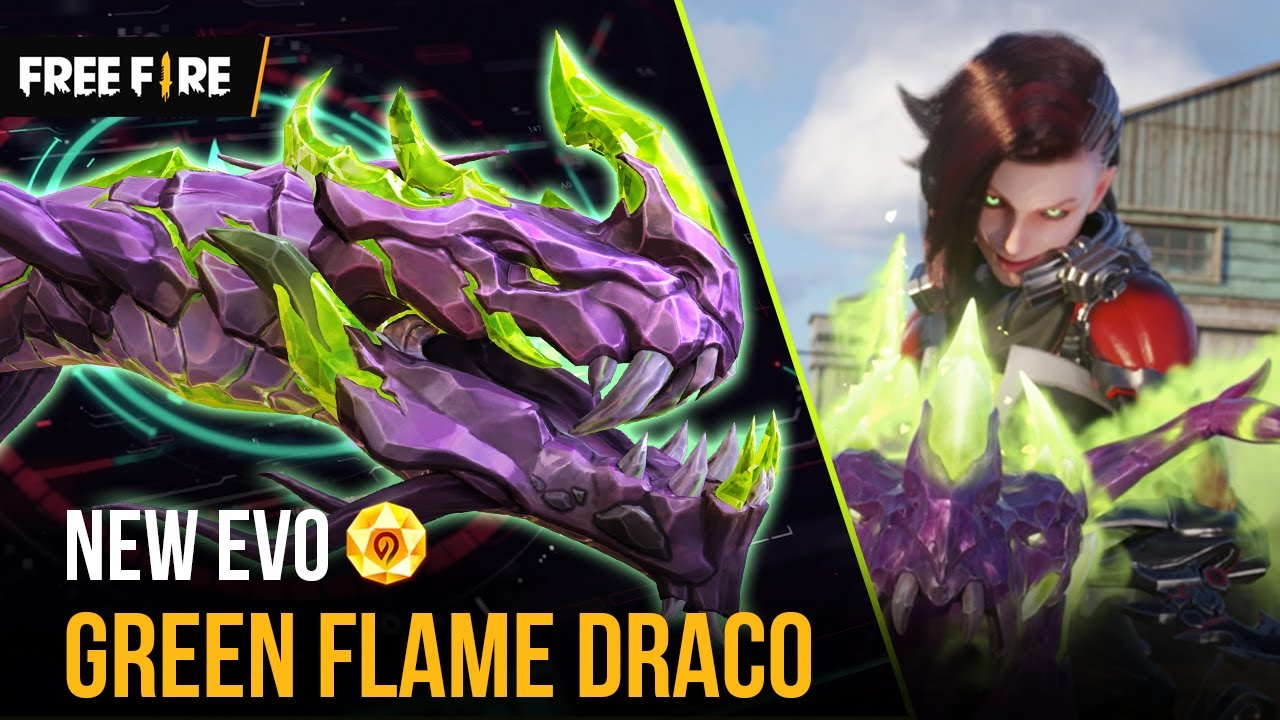 [EVO] M1014 - Green Flame Draco l Garena Free Fire