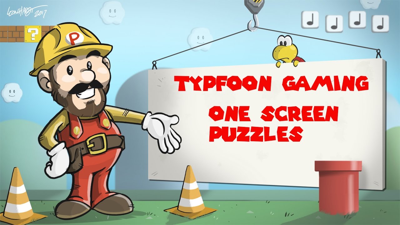 Mario Maker - Beating Typfoon Gaming One Screen Puzzles!!!
