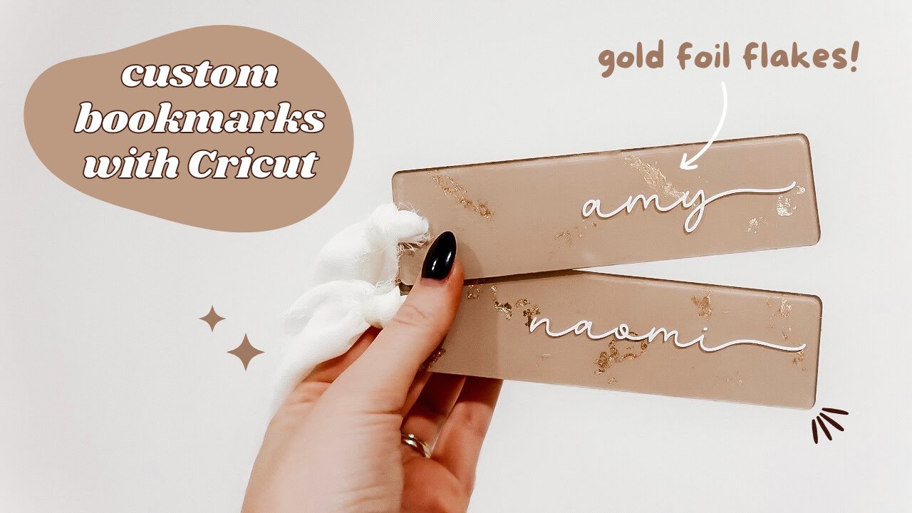 Персонализированные акриловые закладки с Cricut Maker | Акриловые закладки с золотым покрытием, в...