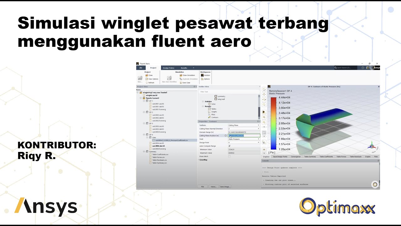 Simulasi winglet pesawat terbang menggunakan fluent aero