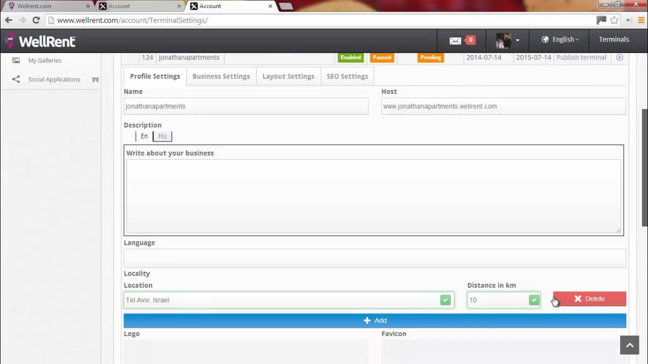 WellRent VIDEO SERIES #2 - How to create a terminal as a supervisor?