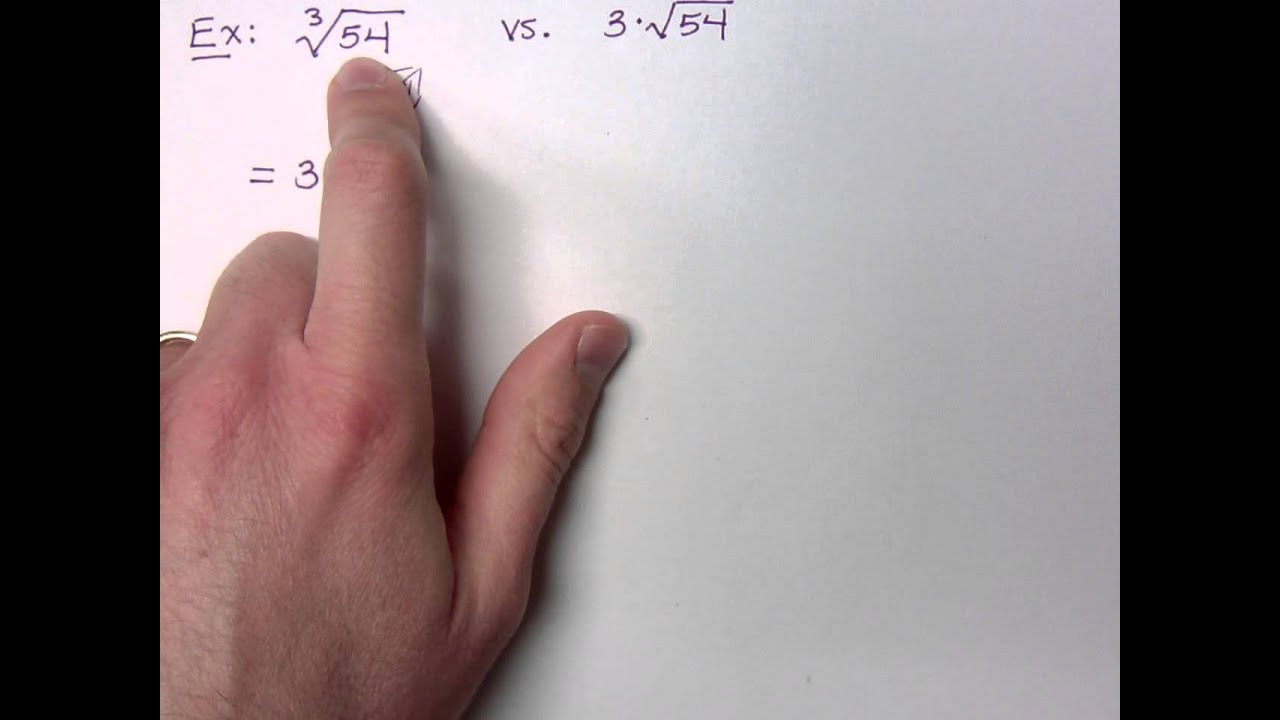 Simplifying Radical Expressions - Part 7