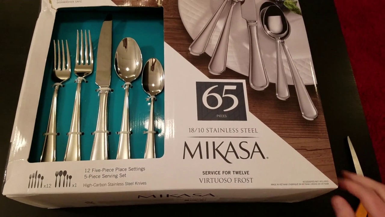 MIKASA 65 PIECE FLATWARE UNBOXING