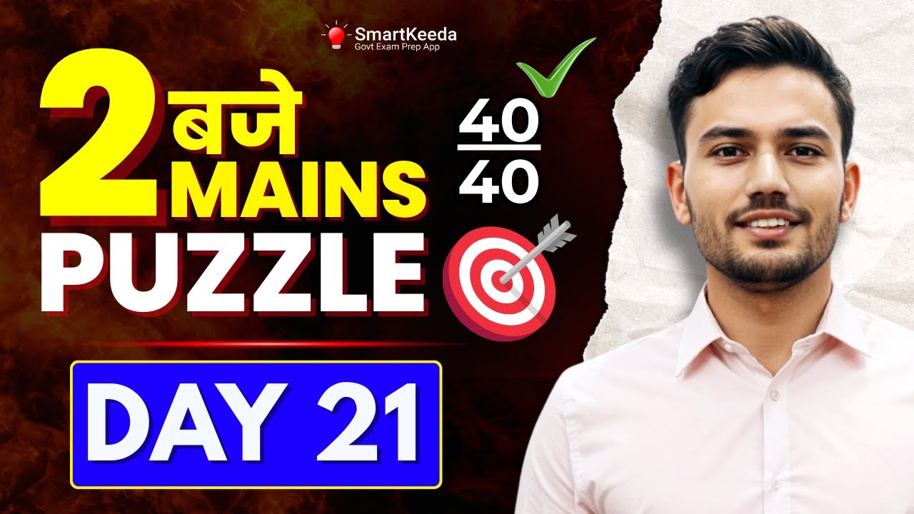 Mains High-Level Puzzle Series for All Bank Exams | Reasoning by Nagesh Sir | Day 21 #bankexams #rrb