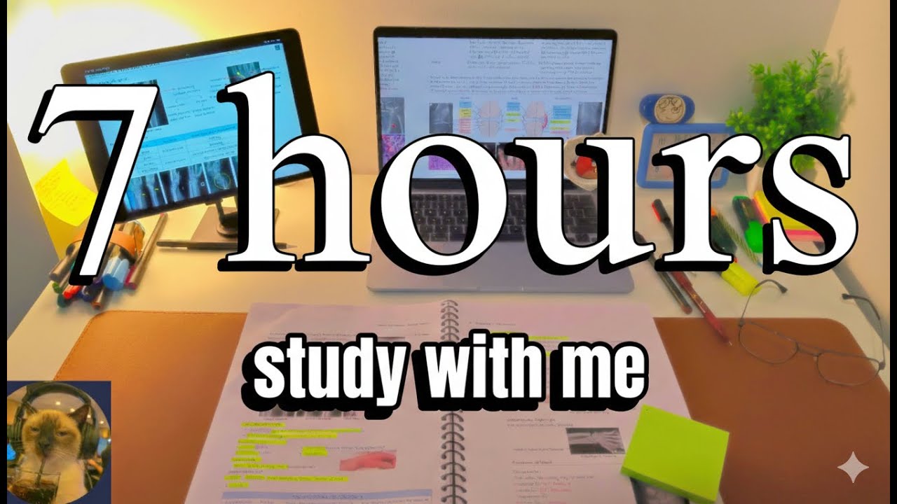 🔴 LIVE -7 Hr Study With Me | anatomy 📚⏳ 120-10 💪🏼