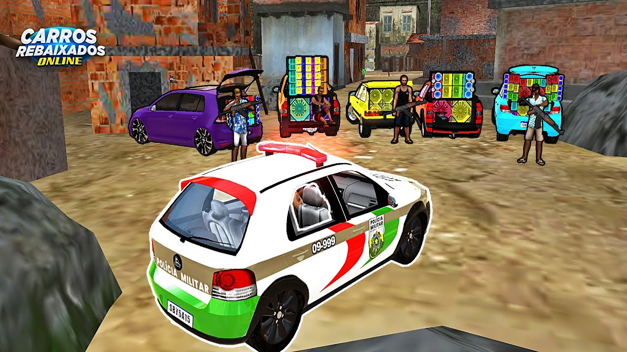 CARROS REBAIXADOS ONLINE | VIATURA DA MILITAR ENTRA NO BECO DA FAVELA !
