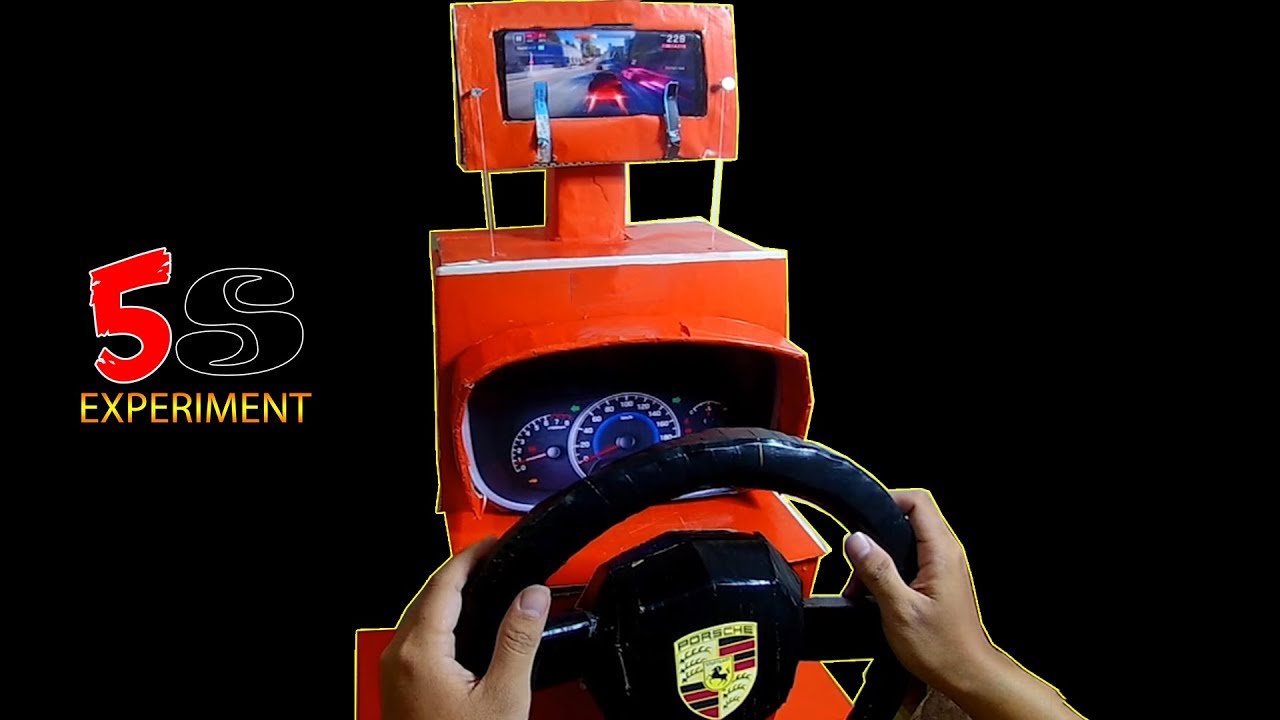 How To Make Porsche Gaming Steering From Cardboard