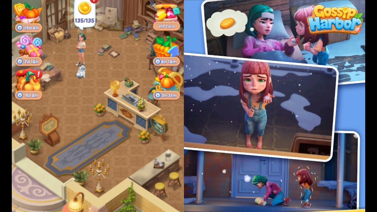 Gossip Harbor : Merge Game /🍰☕️ Day 102  Level 85-86  Part 102 🥖🍞