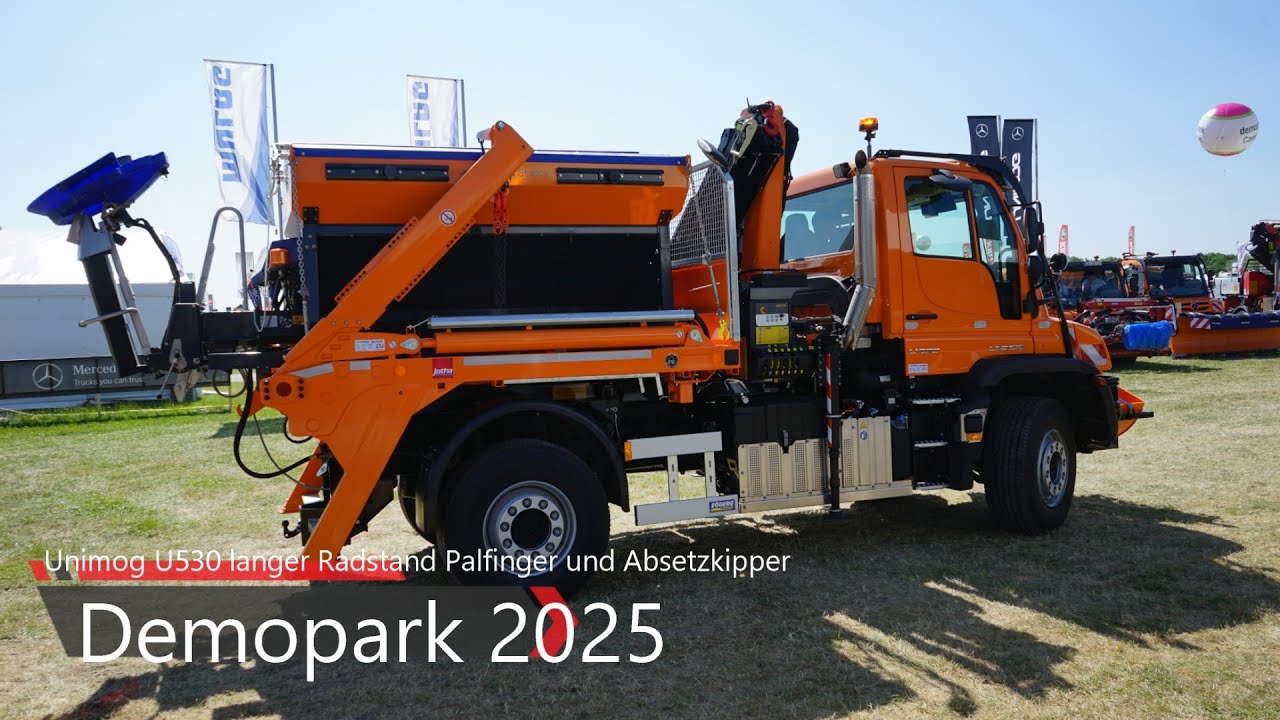 U530 mit langem Radstand Palfinger Kran und Absetzkipper