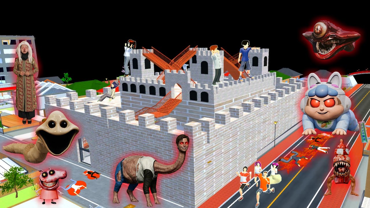 Yuta Mio Panik!!! CCTV Merekam Pasukan Anomali Boneka Merangkak Dan Worm Humannoid Di Kota Sakura 😱😱