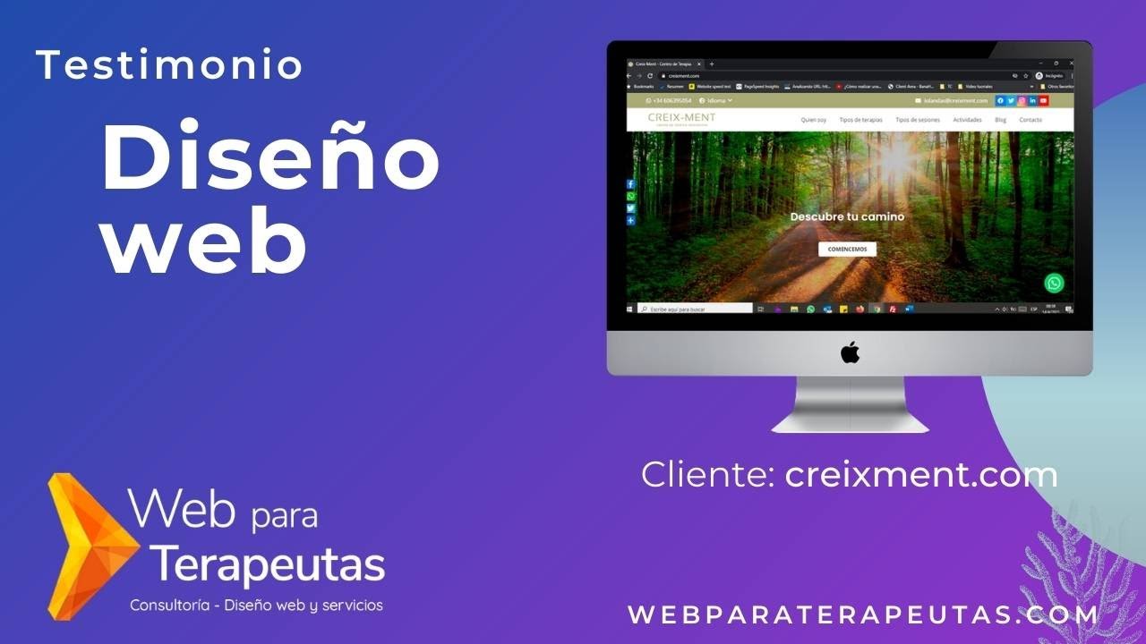 Testimonio dise&ntilde;o web para Terapeuta Integrativa