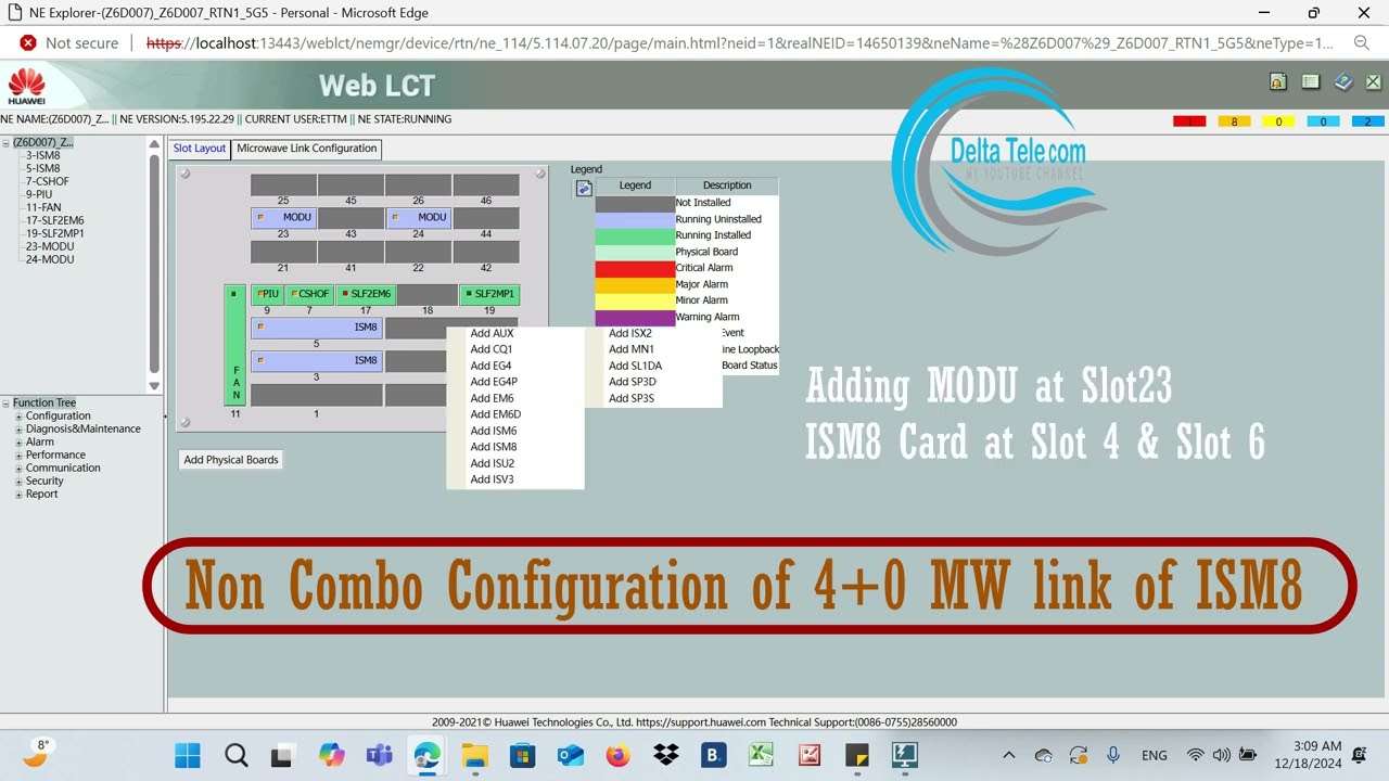 Non Combo Configuration of ISM8 4+0 MW link | Delta Telecom