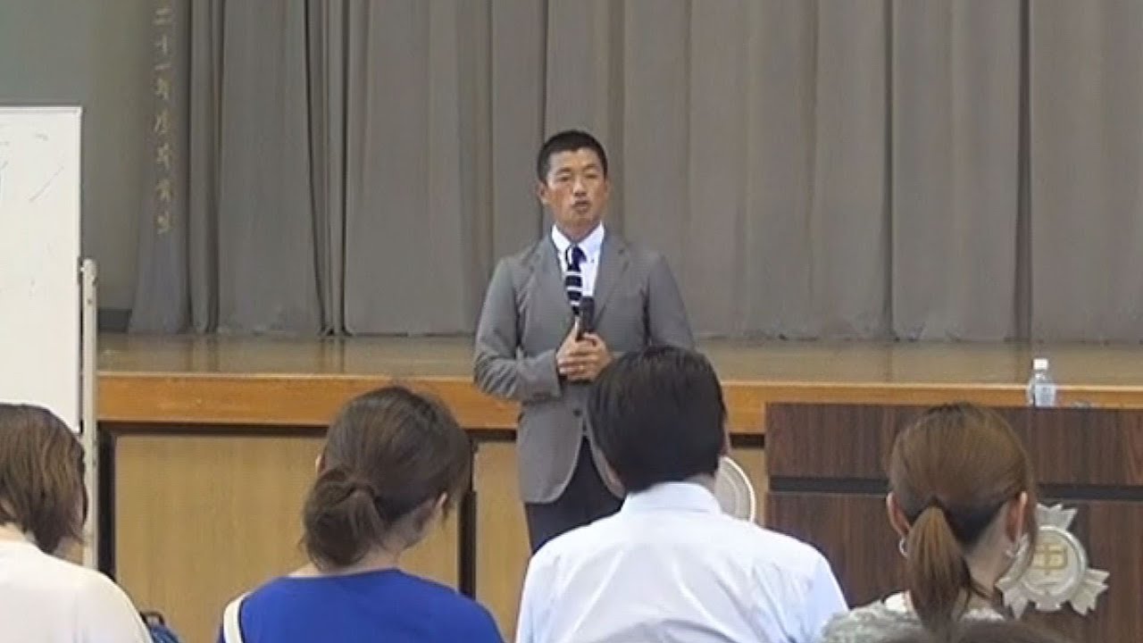 イチローの元専属打撃投手　かすみがうらの中学校で講演