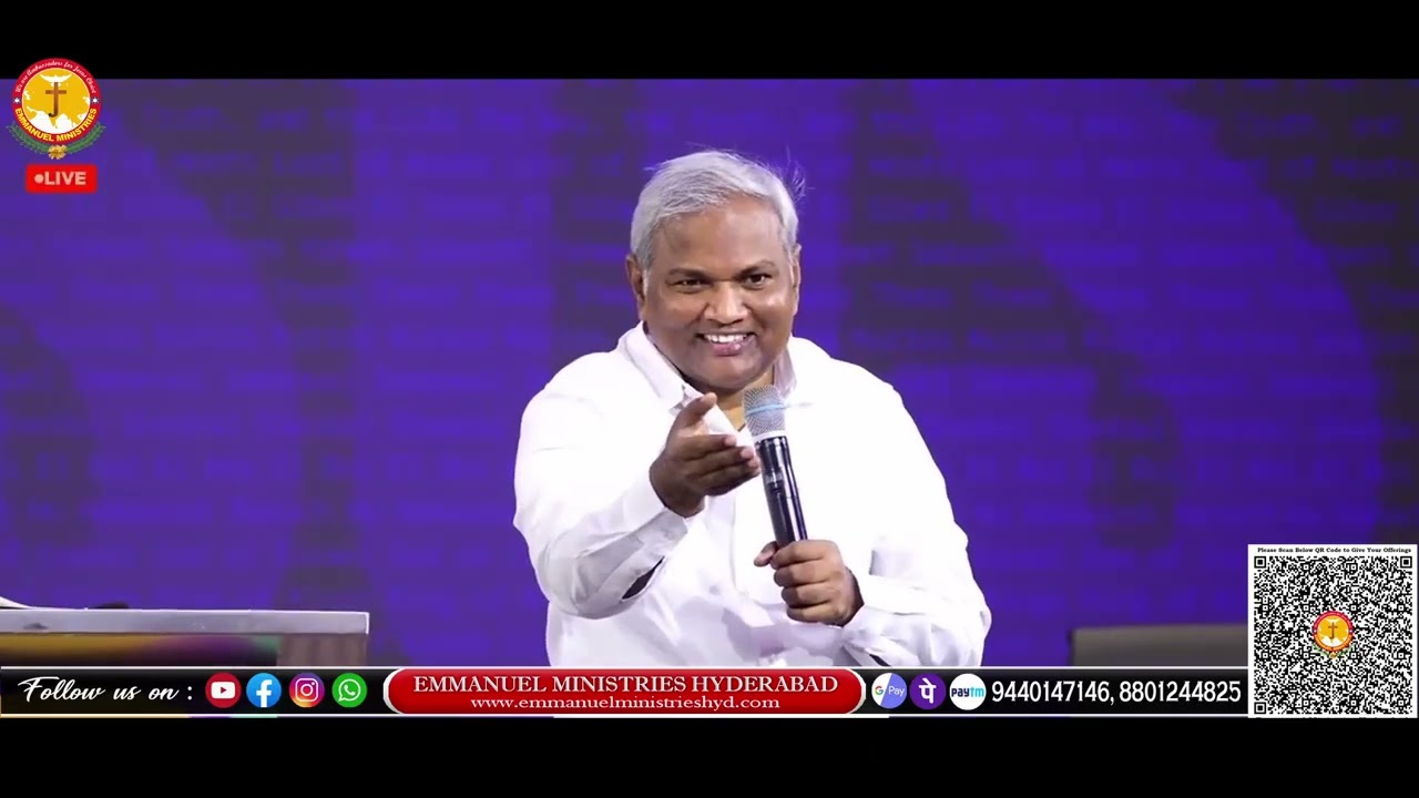 శ్రమలు తెచ్చే సిరులు|నీ గుండెల్లో ధైర్యమనింపే సందేశం....|Pas B.Jeremiah|EmmanuelMinistriesHyderabad
