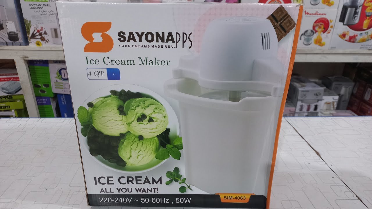 Amazon lot imported ice cream maker/sayona pps ice cream machine/new model/50w/best quality review