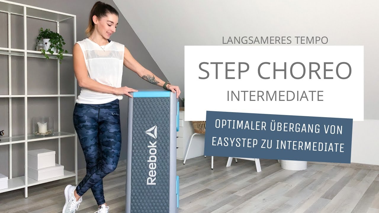Step Choreo Mittelstufe // Drehungen & Wechselschritte üben // Übergang EasyStep zu Intermediate
