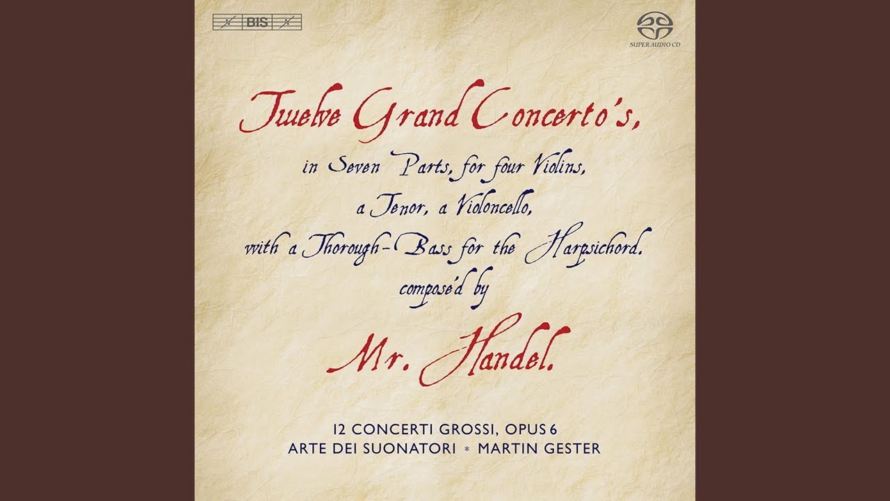 12 Concerti Grossi, Op. 6: No. 1 in G Major, HWV 319: V. Allegro