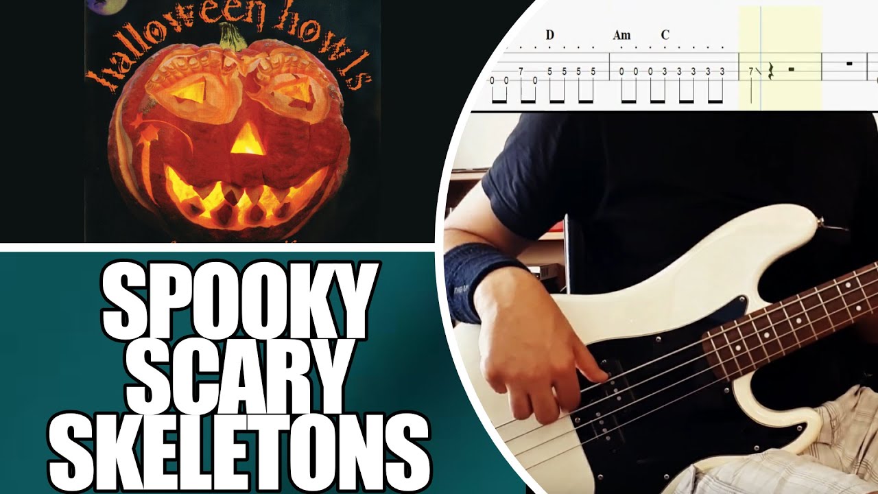 Spooky, Scary Skeletons - Andrew Gold | Bass cover with tabs #80