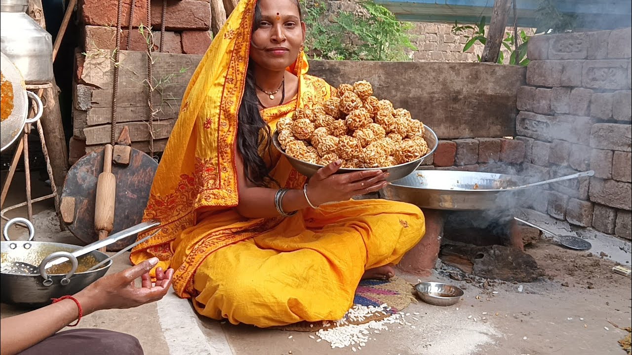 आज हमने मुरमुरे और सूजी के किस तरह से बने हैं लड्डू बहुत ही स्वादिष्ट औरटेस्टीMurmure laddu