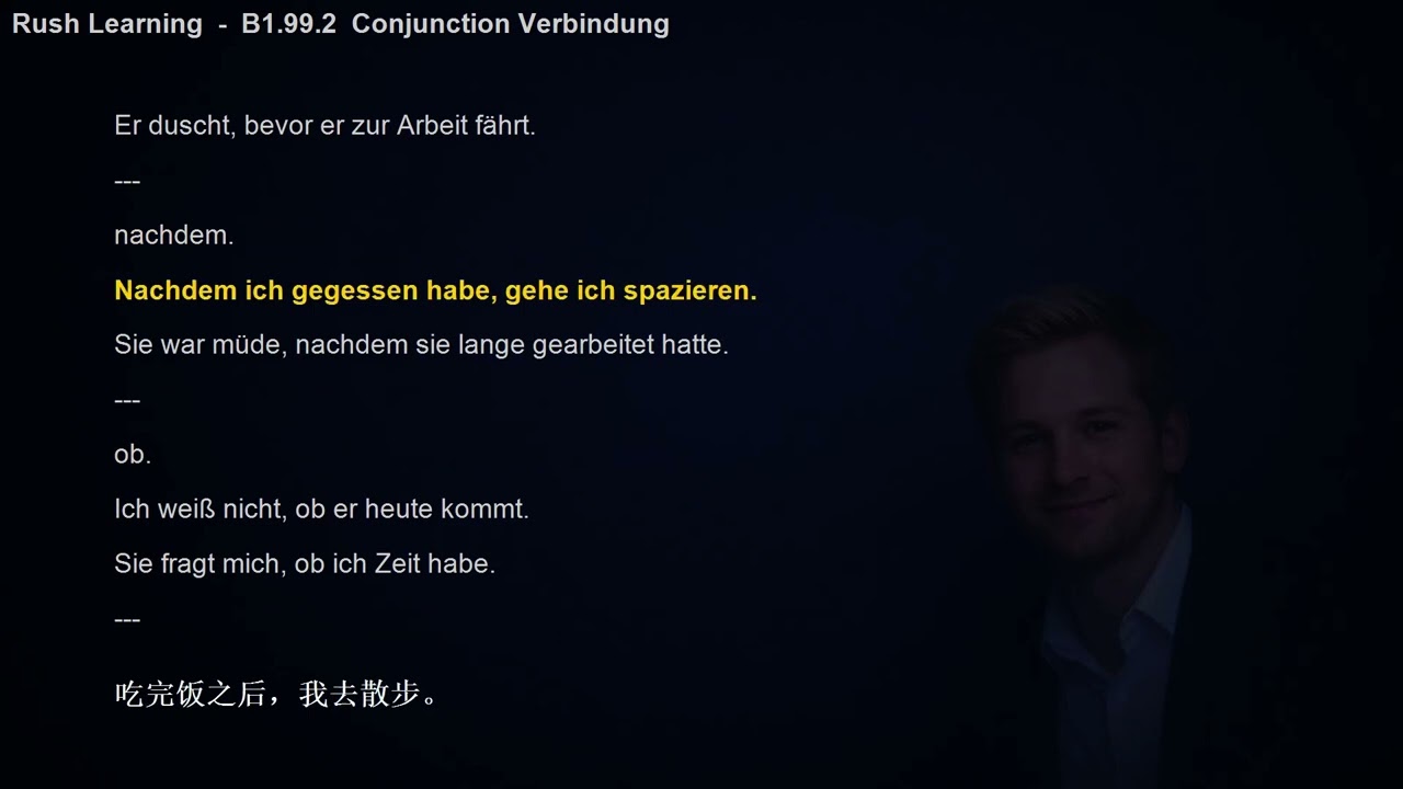 B1.99.2 Conjunction, Verbindung, Deutsch B1, Linie B1