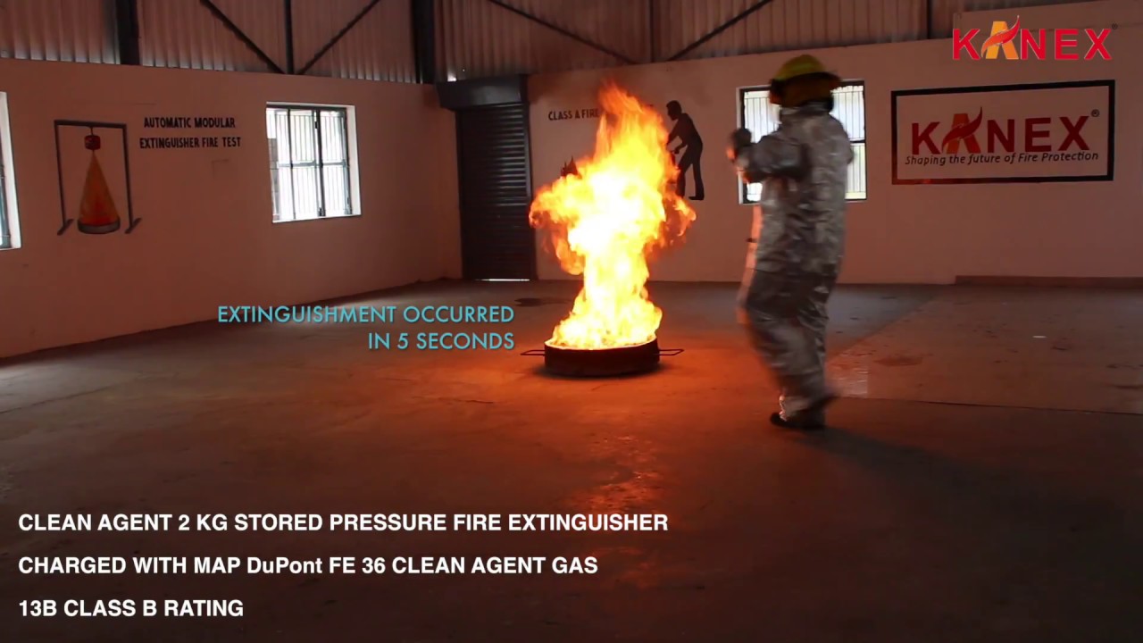 Testing of 36 Clean Agent 2 KG Stored Pressure Fire Extinguisher | Kanex Fire