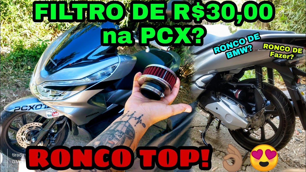 Ronco da PCX 2019 sem filtro e adaptando filtro esportivo de CG 🤪 PCXota