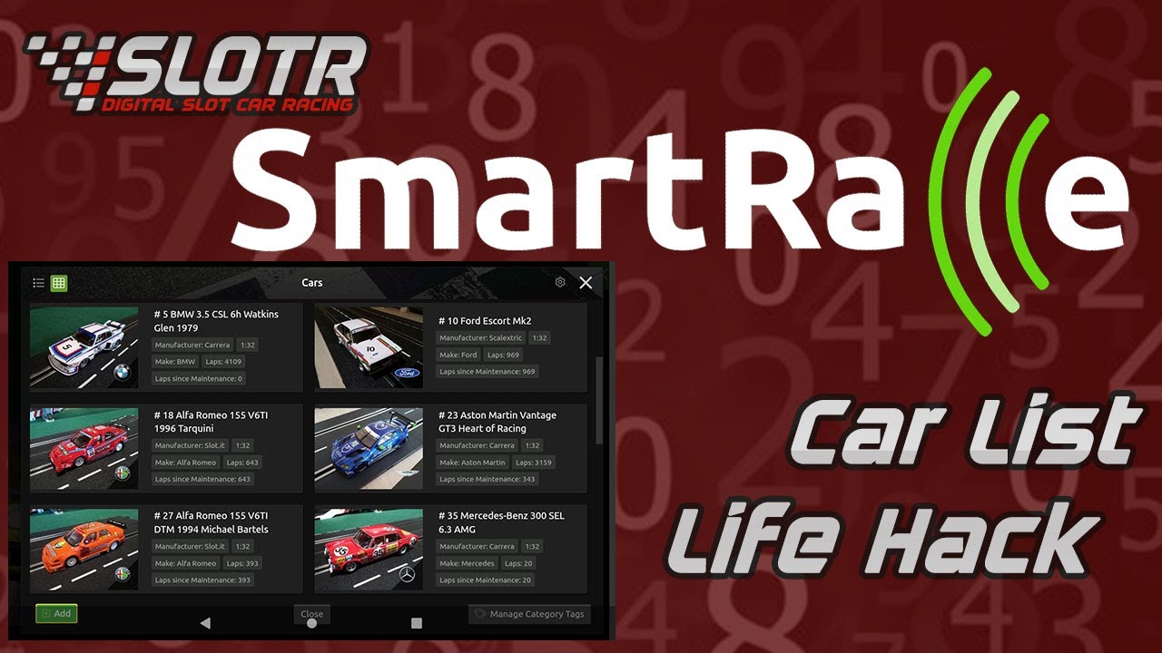 Лайфхак со списком автомобилей в приложении Smart Race