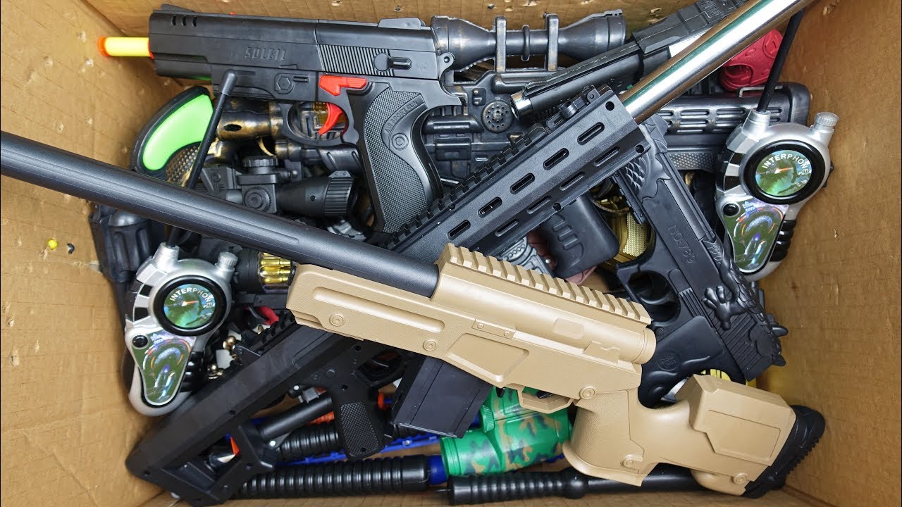 Realistic Military Toy Guns Unboxed! Plastic Bullet Pistols, Sniper Rifles & Tactical Blasters