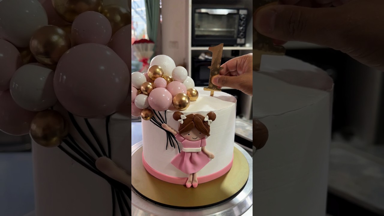First birthday special cake design for girls by Master baker Oindrila Bala |cute girl aesthetic cake