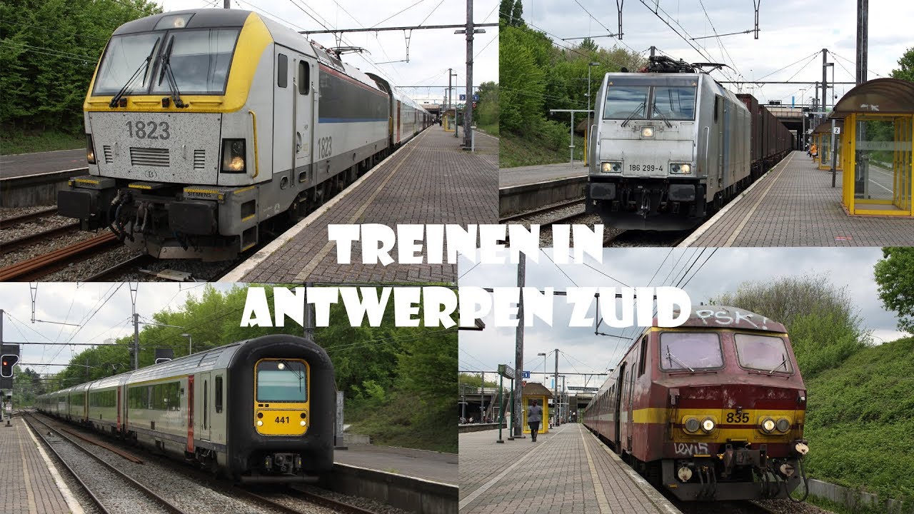 Treinen in Antwerpen zuid - treinen compilatie - 25 april 2018