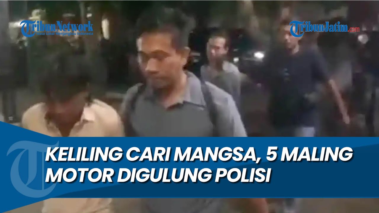 5 MALING MOTOR BANGKALAN DIGULUNG POLISI, Keliling Cari Mangsa Pakai Mobil Sewaan