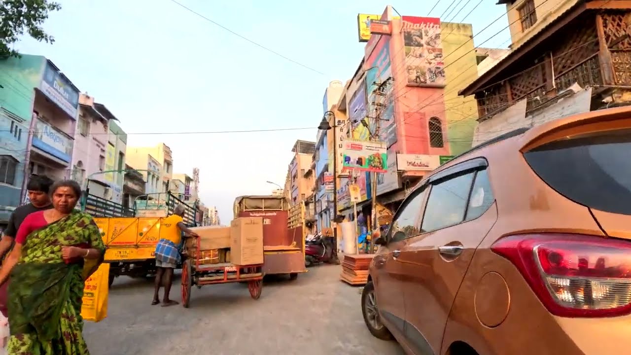 Madurai City Tour 🔥 Part 4 🔥 North Masi St, Madurai, Tamil Nadu, India 🔥 [5.3K UHD] 🔥 60 FPS