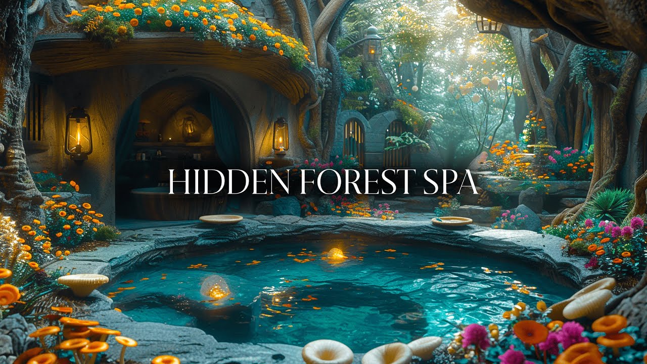 Exotic Plants Magical Hidden Forest Spa | Magical Fantasy Music & Ambience | Relax, Rest, Deep Sleep