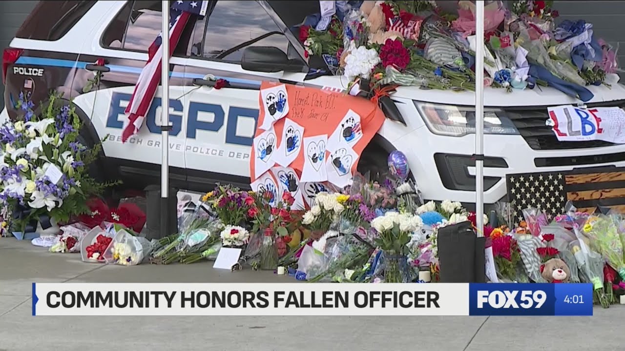 Friends and community members honor fallen Indiana officer Brian Elliott