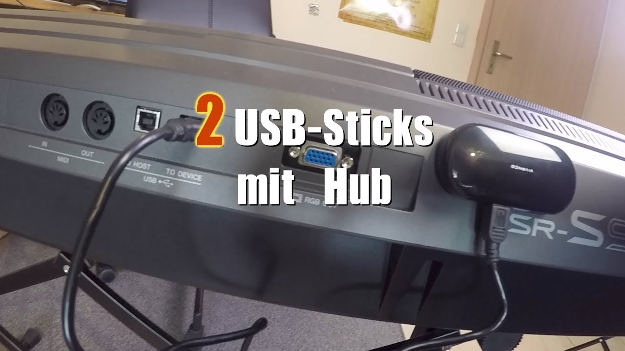 YAMAHA PSR-S970 Workshop 86 - Hub anschließen / 2 USB-Sticks