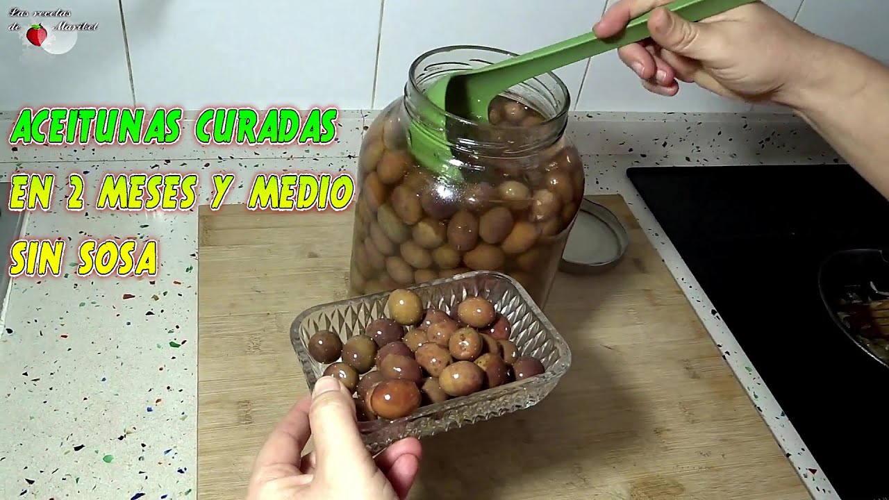 Aceitunas M&Aacute;S SALUDABLES  Curadas SIN SOSA en 2 meses y medio