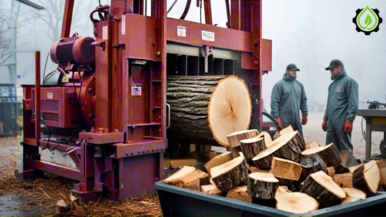 Fastest Automatic Firewood Processing Machine | Dangerous Big Chainsaw Cutting Tree machines #17