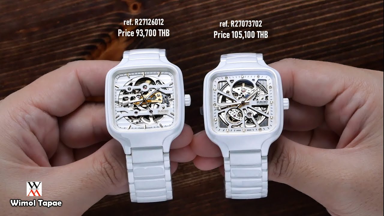 จับชน Rado True Square Skeleton VS Open Heart Diamond - Wimol Tapae