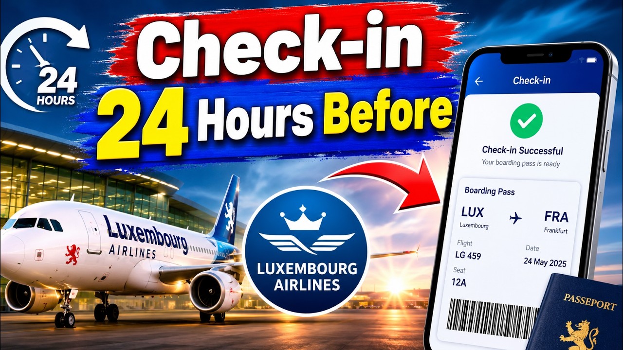 How to Check-in 24 Hours Before Your Flight & Get Boarding Pass | Luxembourg Airlines