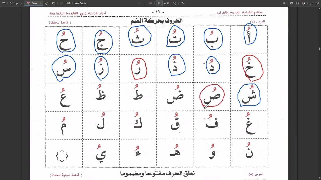 How To Pronounce The Arabic Letters With Dumma