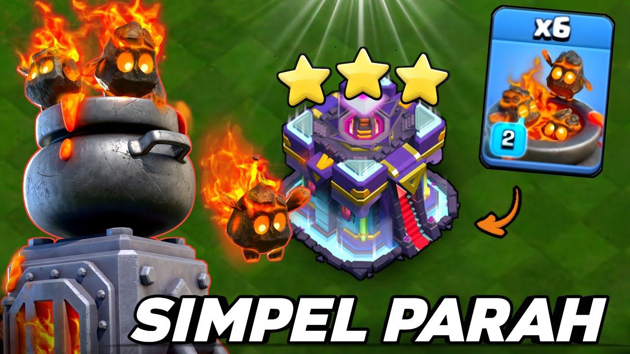 TERLALU KUAT! Warden Fireball + Tungku di TH15 - Base Apapun Auto RATA!! - Clash Of Clans