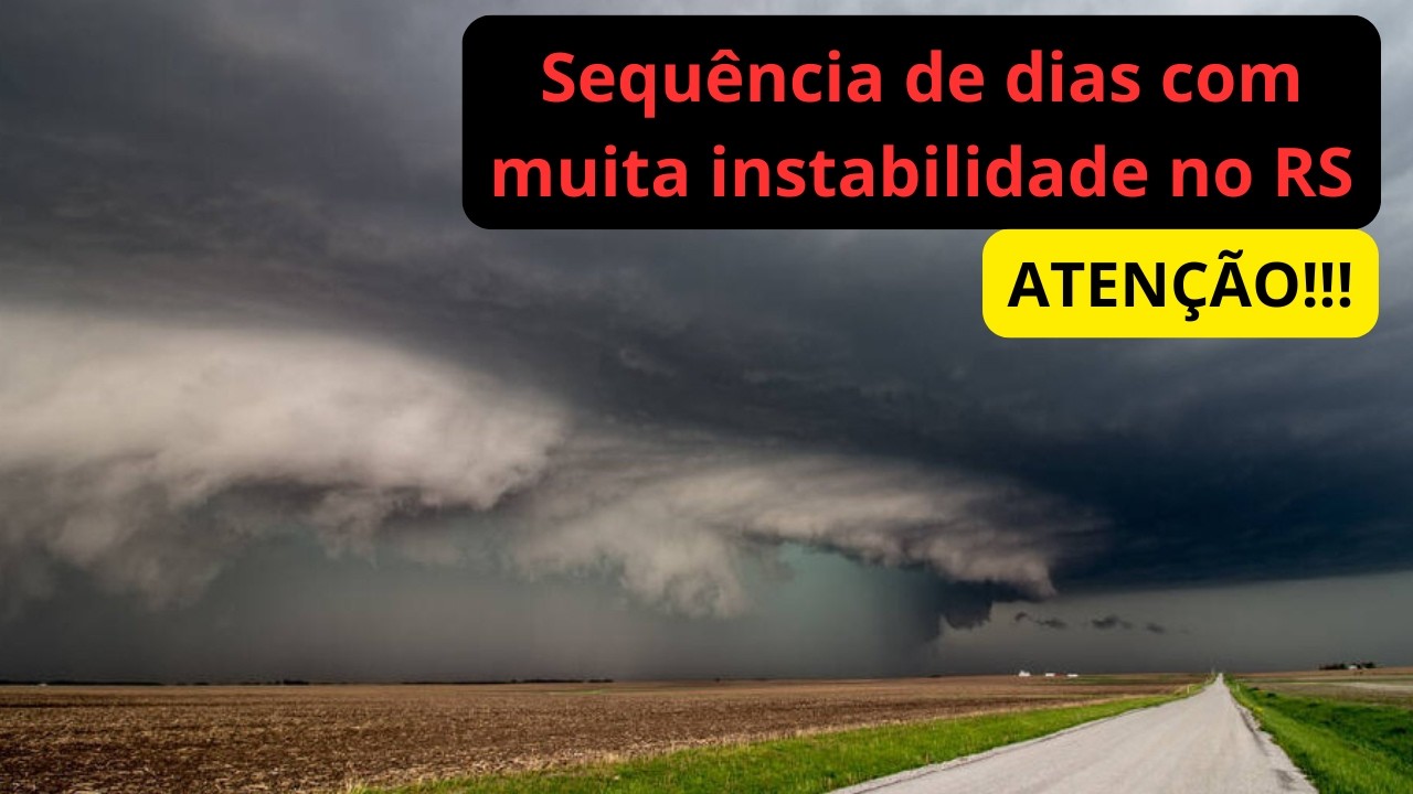 Sequência de dias INSTÁVEIS no RS.