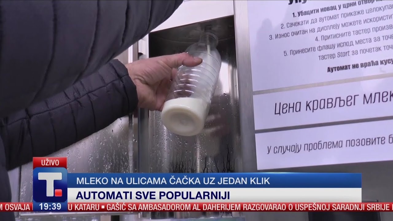 Tanjug - Čačanski mlekomat, na samo jedan klik do domaćeg mleka