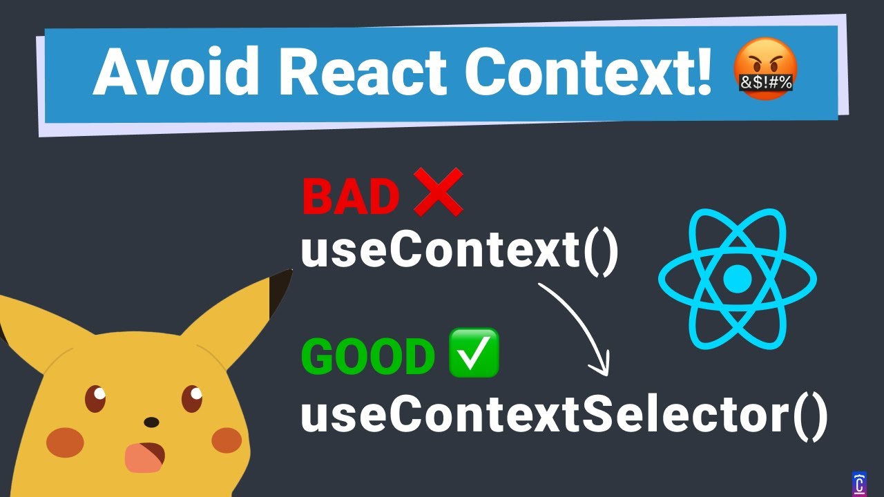 Не используйте React Context! Вместо этого используйте это