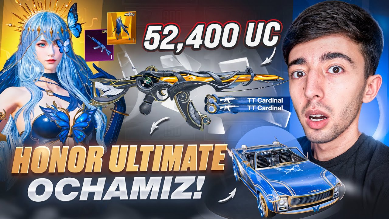 52,400 UC HONOR ULTIMATE HAMMASINI OLDIM 🥵 PUBG MOBILE!!!