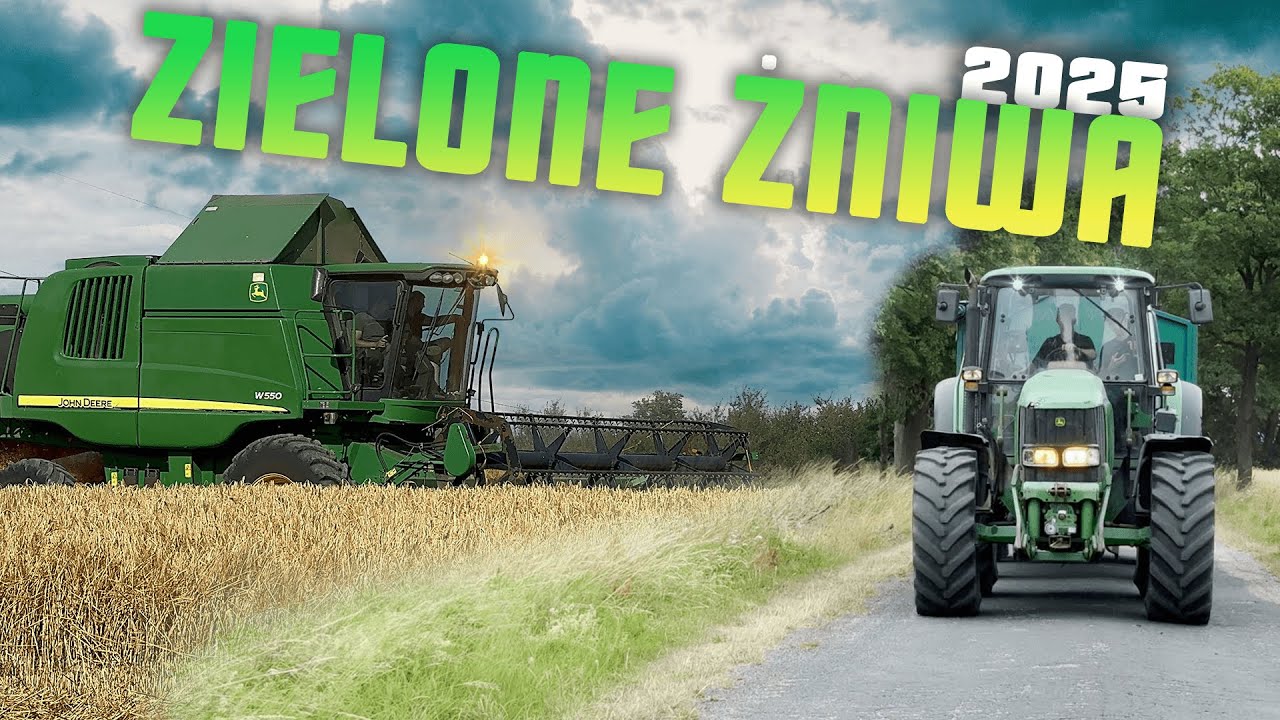 🇵🇱Żniwa w GR Zarębski㋛︎Jęczmień㋛︎2025㋛︎3xJohn Deere㋛︎Lubuskie