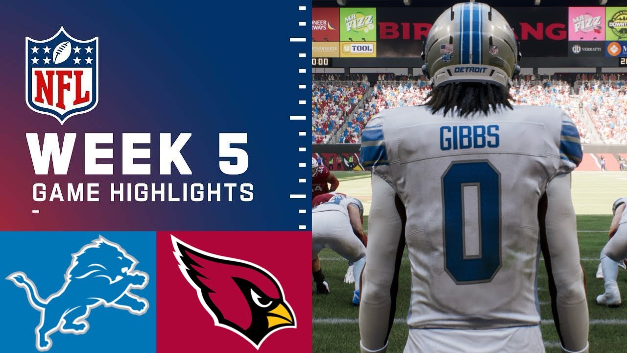 Lions vs Cardinals Week 5 Simulation Highlights | Madden 27 Rosters