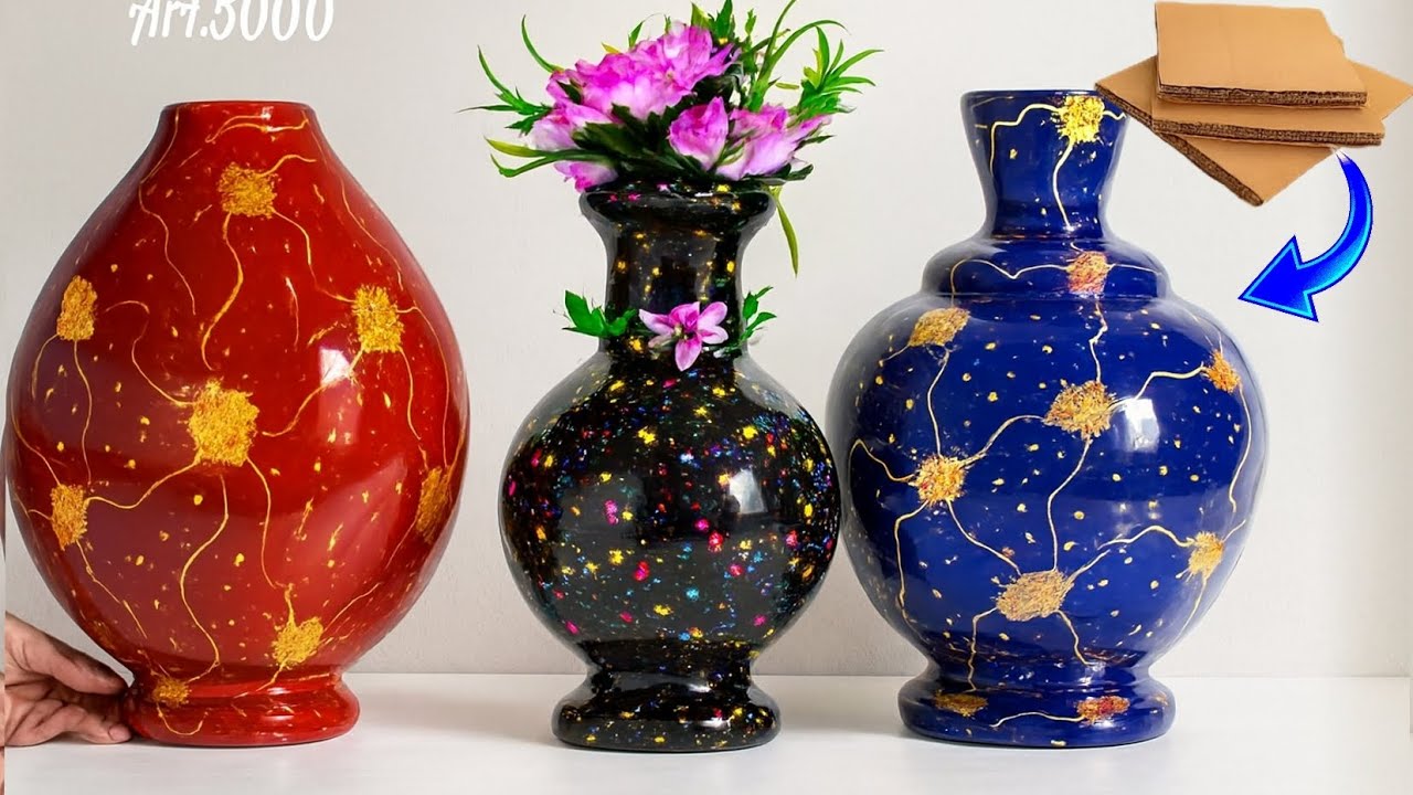 Don't throw away waste cardboard. Make a flower pot. 