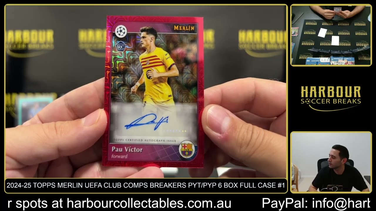Набор №1 - Topps Merlin UEFA Club Competitions Breakers Delight PYT/PYP 2024/25, 6 коробок, полны...